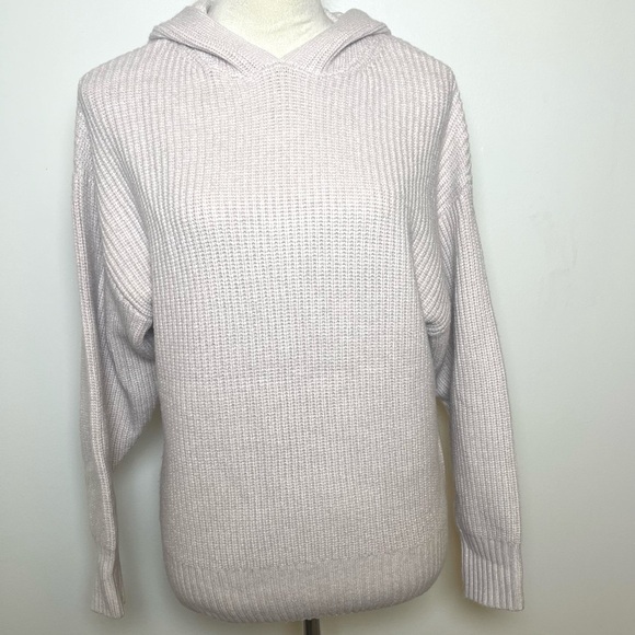 NWT Wild Fable Oversized Women’s Ribbed Hooded Pullover Sweater - Light Beige - Picture 1 of 11